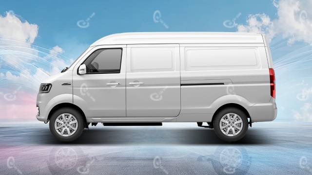 Ngoại hình bên hông xe tải van SRM 868 2 chỗ