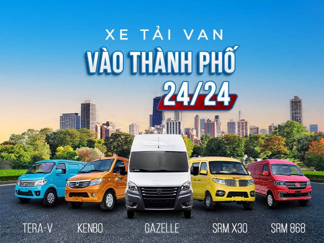 Xe tải van có tải trọng dưới 950kg được phép lưu thông 24/24 trong thành phố