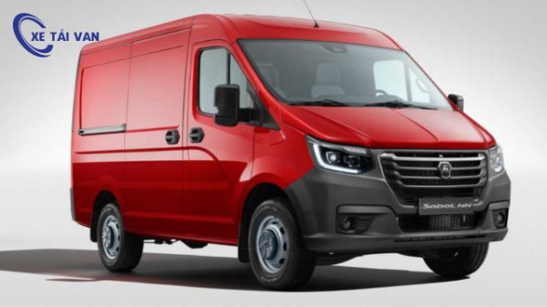 Xe tải van Gaz Sobol NN sử dụng lốp đơn tiết kiệm không gian khoang chứa