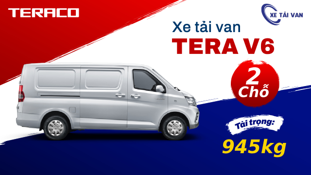 Xe tải van Tera V6 2 chỗ ngồi 945kg