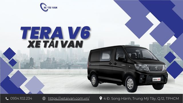 Xe tải van Tera V6 phiên bản mới có 2 chỗ, 5 chỗ