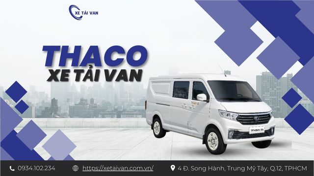 Xe tải van Thaco Frontier 2 chỗ và 5 chỗ có 3 phiên bản TF420V, TF450V, TF480V
