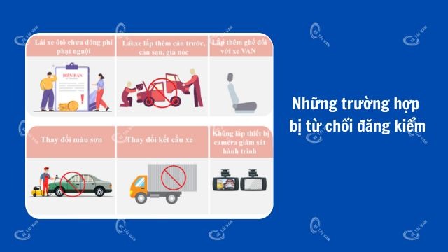 Những trường hợp bị từ chối đăng kiểm