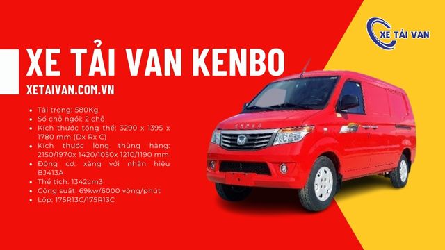 Thông số kỹ thuật xe tải van Kenbo