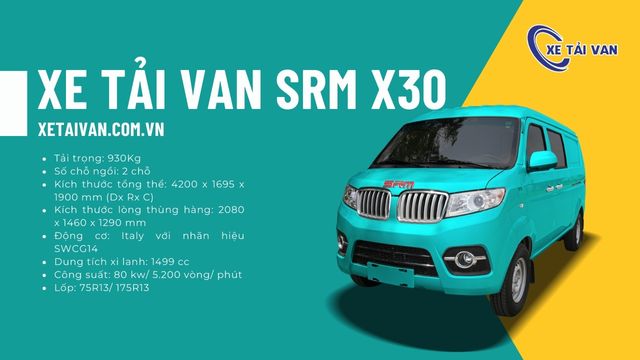 Thông số kỹ thuật xe van srm x30