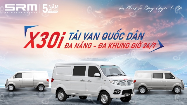 Xe van SRM X30i 5 chỗ được mệnh danh xe tải quốc dân