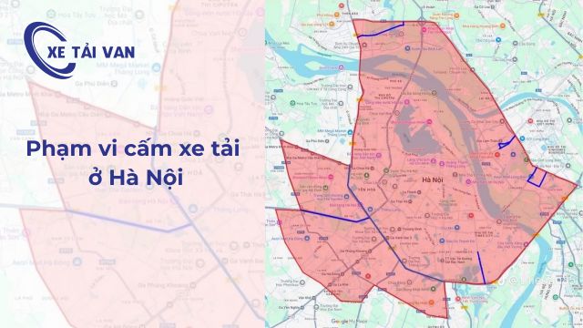 Bản đồ các tuyến đường cấm tải tại Hà Nội