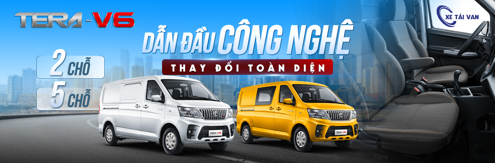 xe tải van Tera V6, 2 chỗ & 5 chỗ , Dẫn đầu công nghê, thay đổi toàn diện