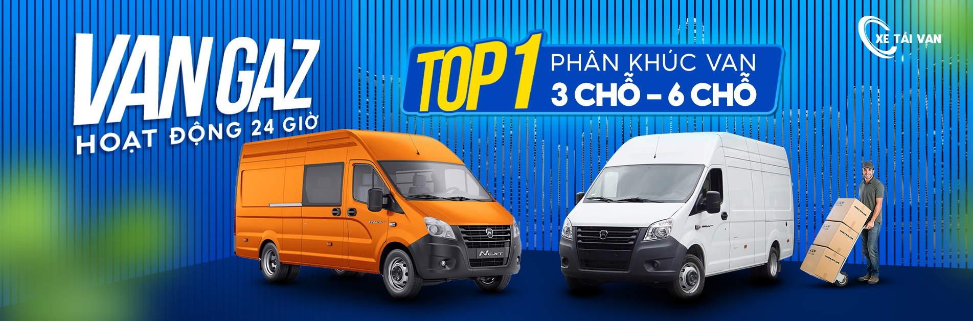 Xe tải van Gaz, Top 1 phân khúc Van 3 chỗ & 6 chỗ, hoạt động 24/24