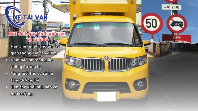 Mục đích quy định giờ cấm xe tải ô tô
