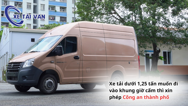 Xe tải dưới 1,25 tấn muốn đi vào khung giờ cấm thì xin phép Công an thành phố