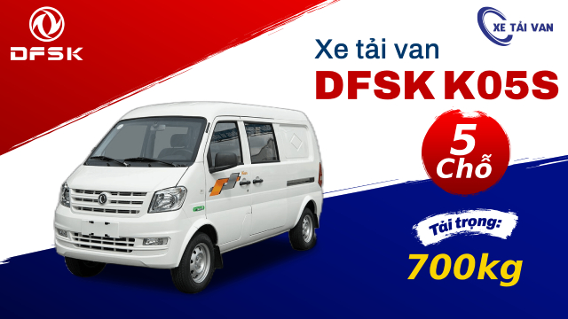 Xe tải van DFSK K05s 5 chỗ vừa chở hàng và chở người là lựa chọn đáng đầu tư