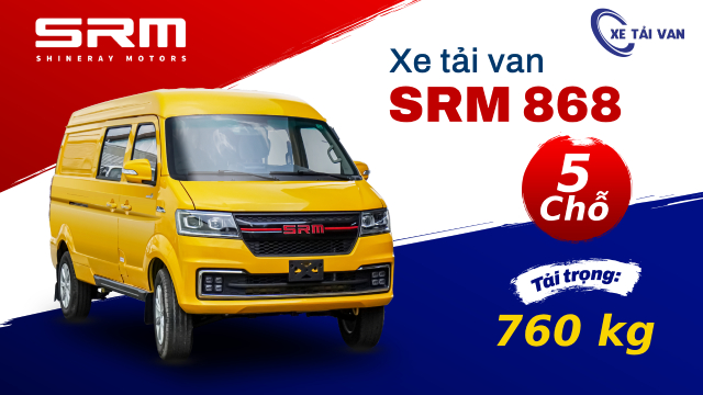 xe tải van SRM 868 5 chỗ 760 kg