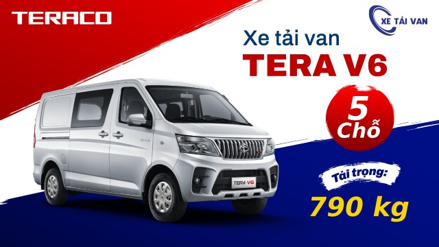 Xe tải van 5 chỗ Tera V6 790kg