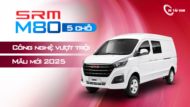 Xe tải van SRM M80 5 chỗ là sản phẩm chuẩn bị ra mắt của Shineray Motors