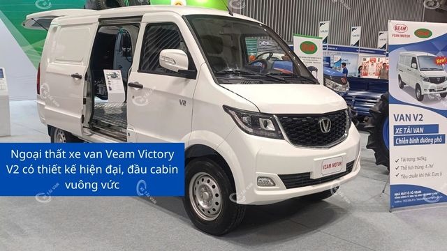 Ngoại thất xe van Veam V2 2 chỗ có thiết kế hiện đại