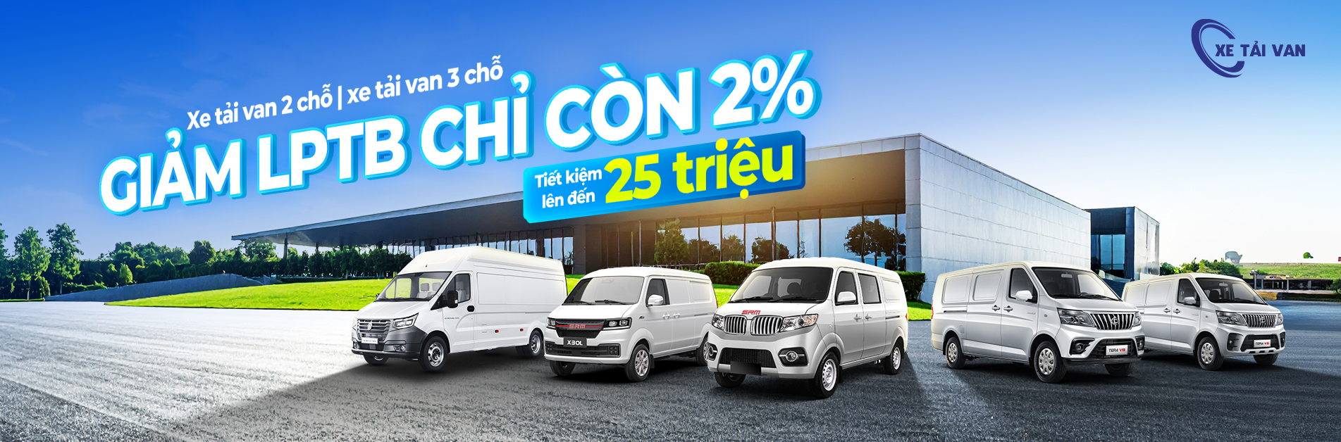 Thông báo giảm lệ phí trước bạn xe tải van xuống 2%