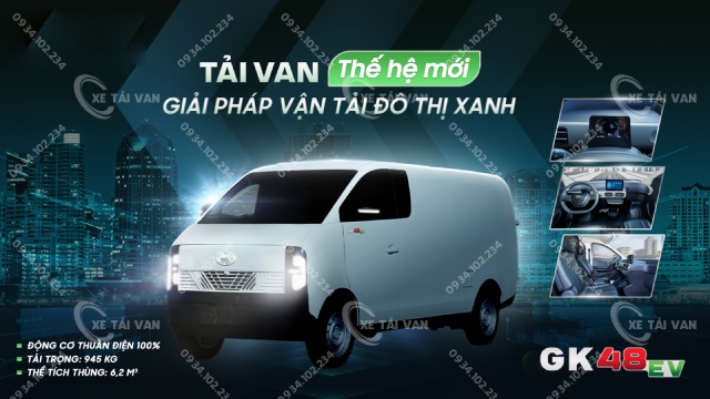 Xe van điện Kim Long GK48EV sử dụng pin lithium-ion thế hệ mới