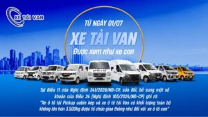 Cập nhật quy định mới xe tải van có khối lượng toàn bộ không lớn hơn 3.500kg được vào TP 24h như xe con