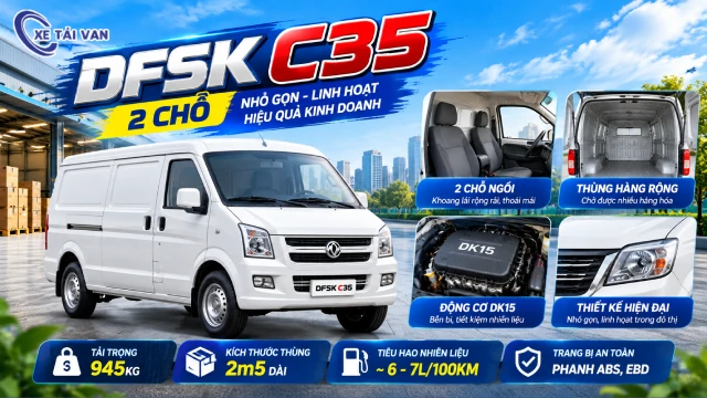 Xe van DFSK C35 2 chỗ số sàn